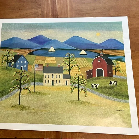 “America the Beautiful” by artist Wendy Wegner aka Wendy Russell 20”x24” - Picture 2 of 6